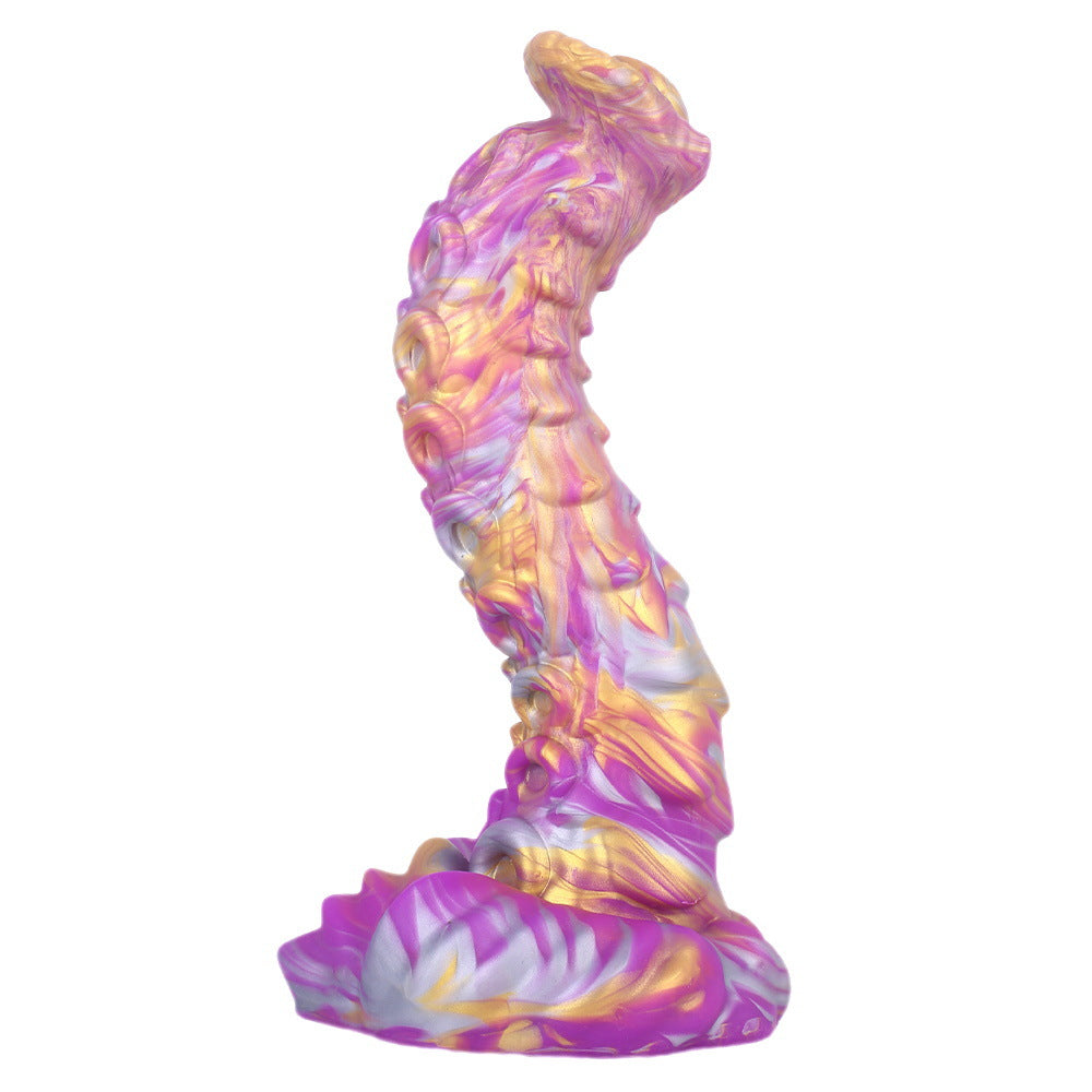 Alien Mixed Color Dragon Silicone Dildo