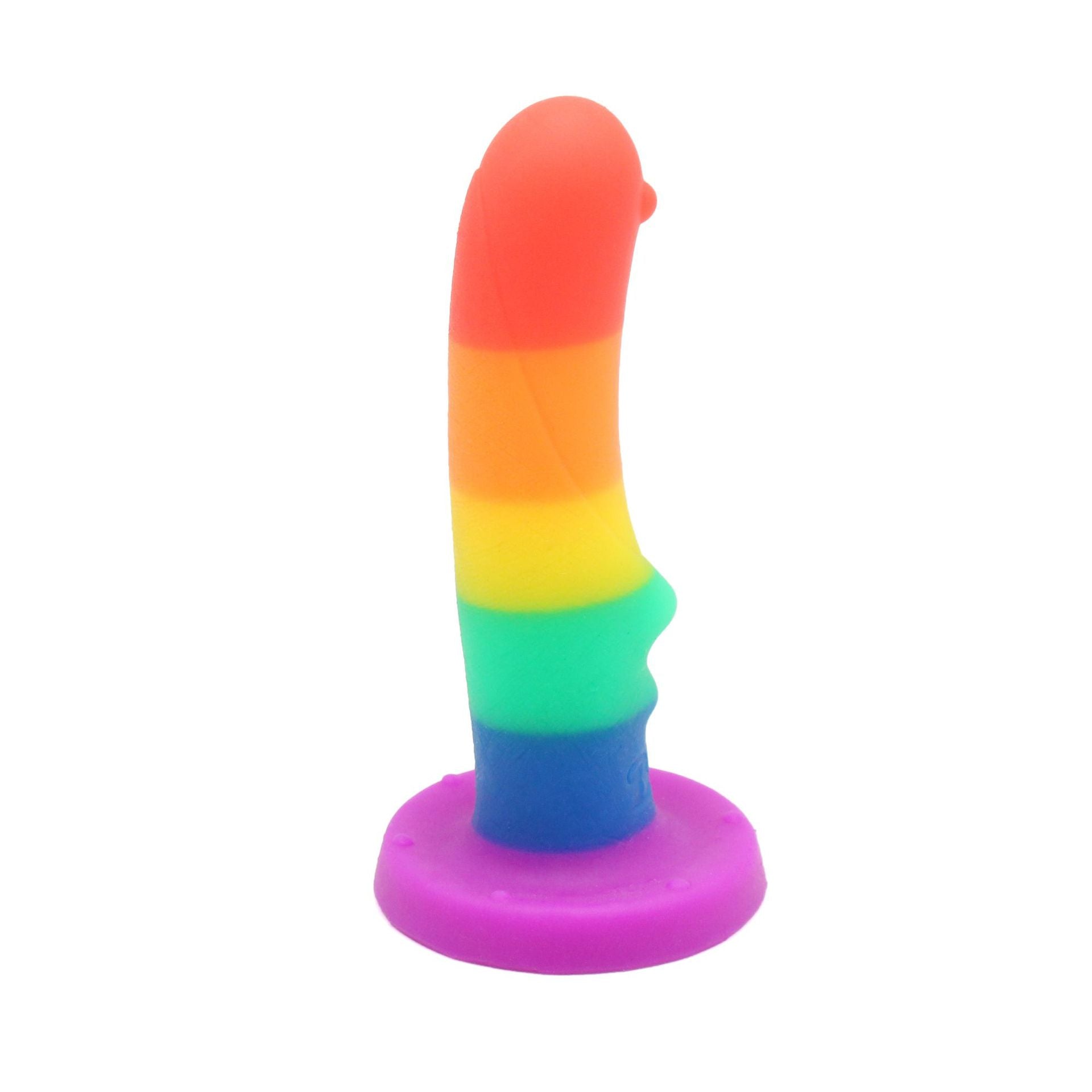 5.5" Anal Silicone Rainbow Dildo for Beginners