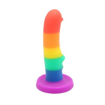 5.5" Anal Silicone Rainbow Dildo for Beginners