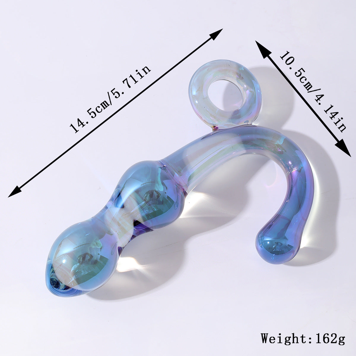 Dual-purpose glass G-spot dildo