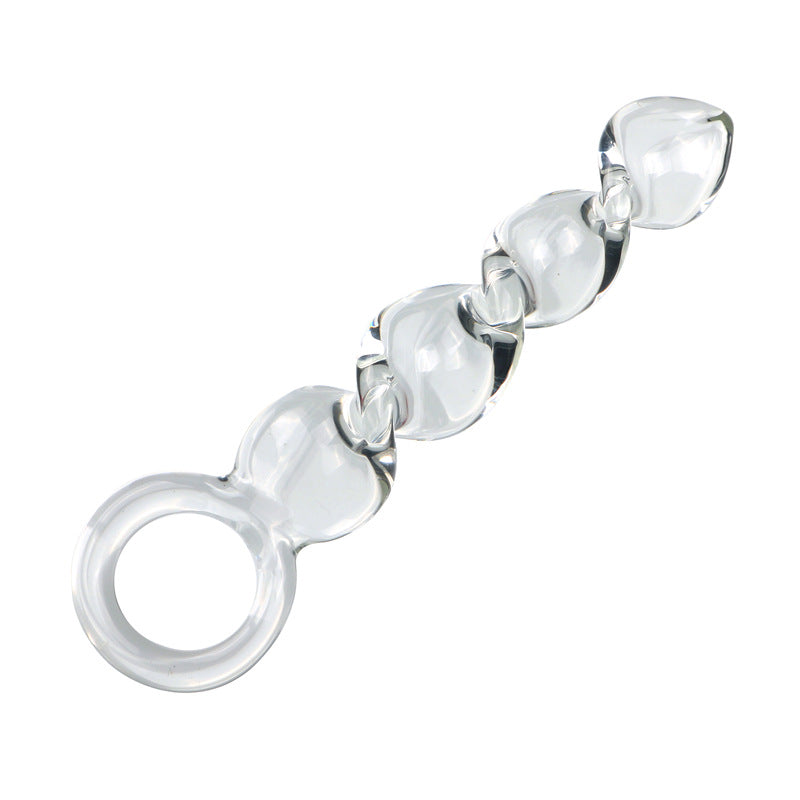 Spiral Glass Butt Plug Dildo