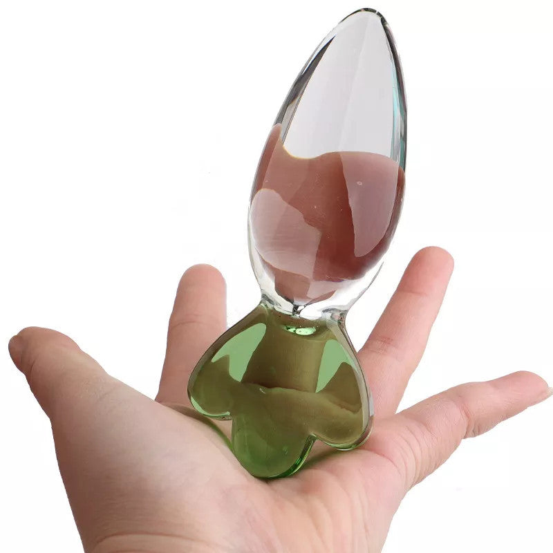 Clear Radish Smooth Massager Glass Dildo