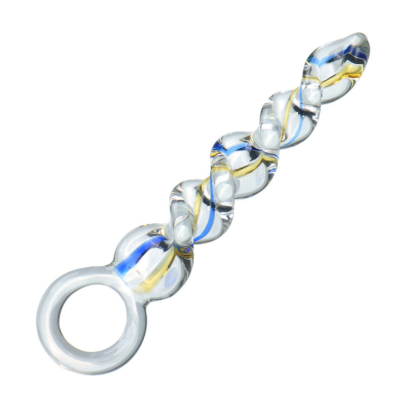 Spiral Glass Butt Plug Dildo