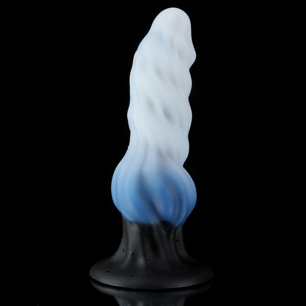 Fantasy Ice Wolf Rib Silicone Dildo