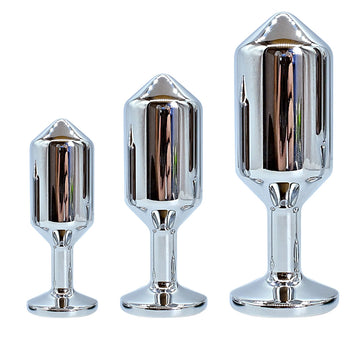 Green Metal Gem Butt Plug Ass Toy