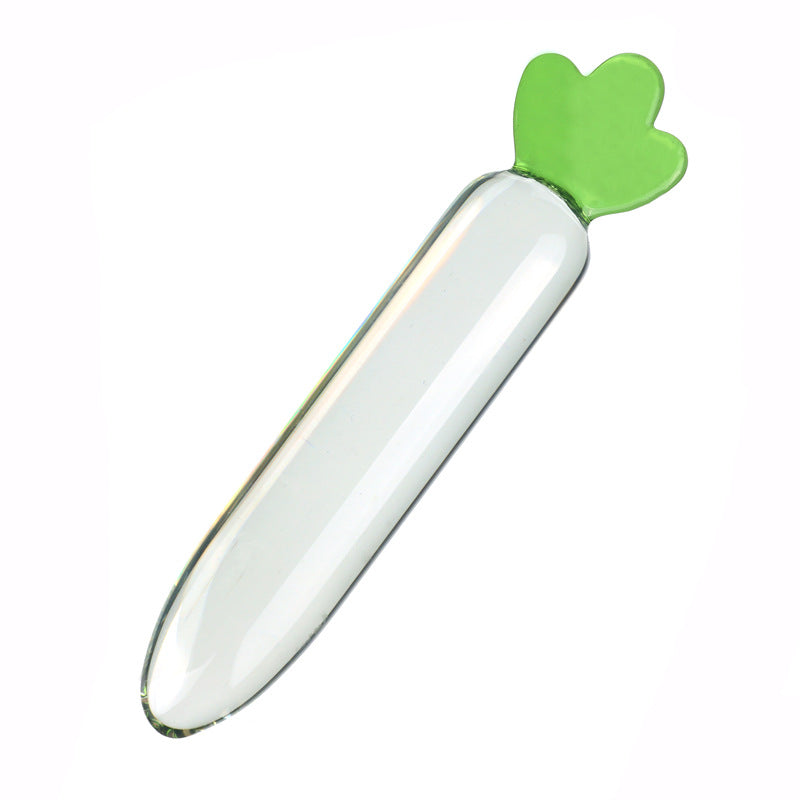 Clear Carrot Glass Dildo