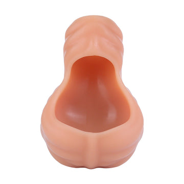 5-Inch Realistic Silicone Male Vibrator Penis Enlargement Sleeve