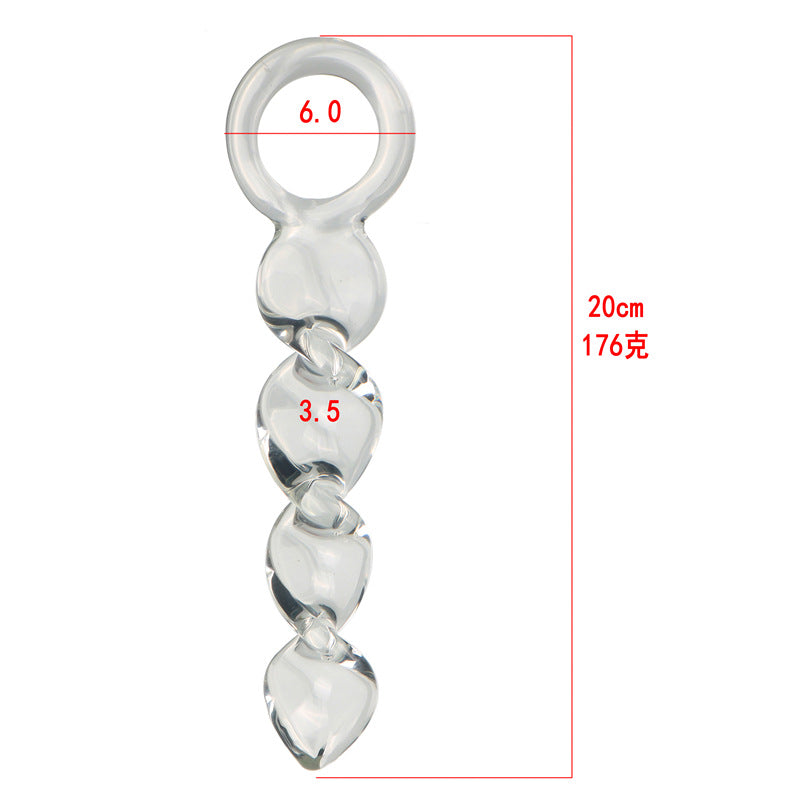 Spiral Glass Butt Plug Dildo