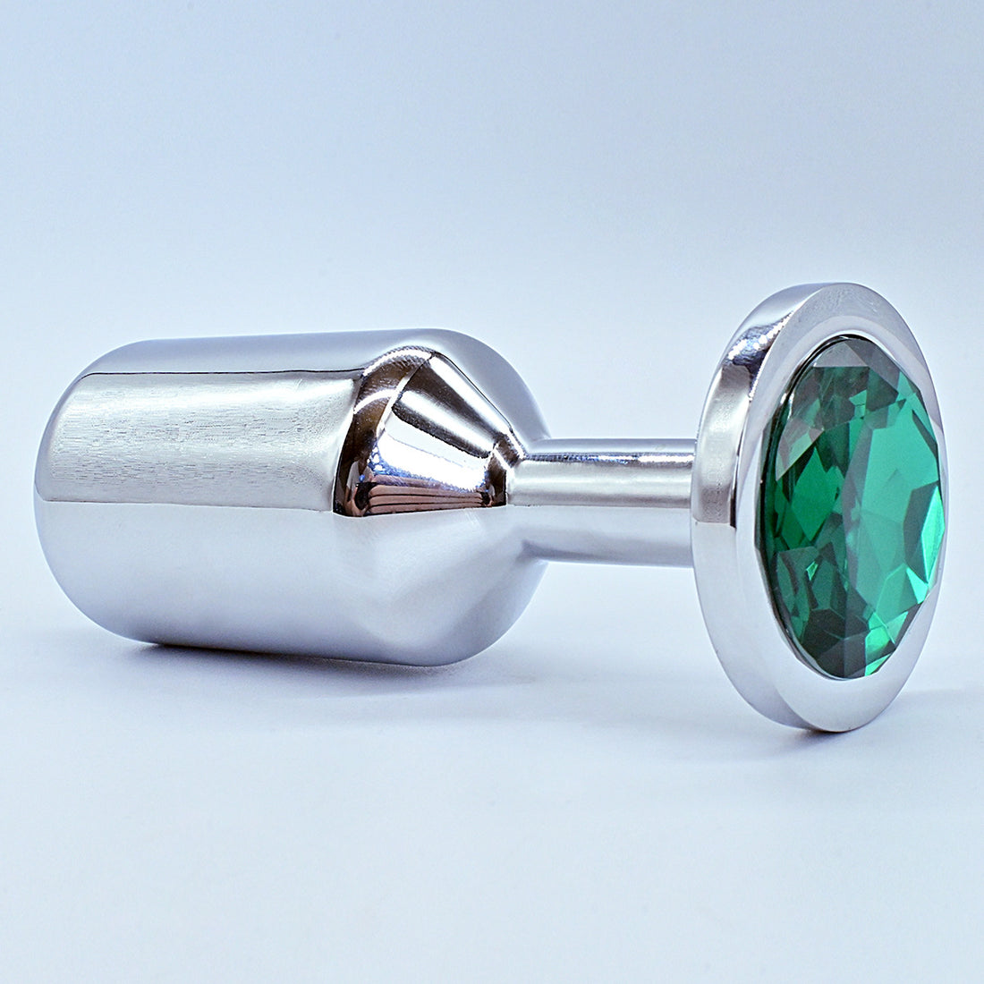 Green Metal Gem Butt Plug Ass Toy