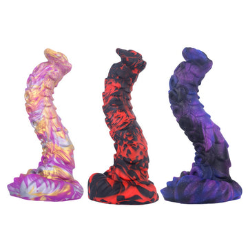 Alien Mixed Color Dragon Silicone Dildo
