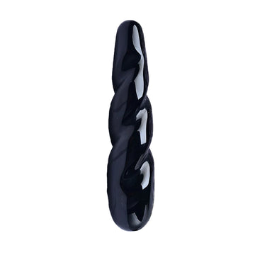 Obsidian Concave Convex Massage Stick Crystal Dildo