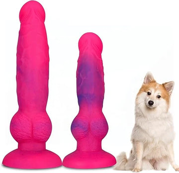 Pink Liquid Silicone Knot Dog Dildo