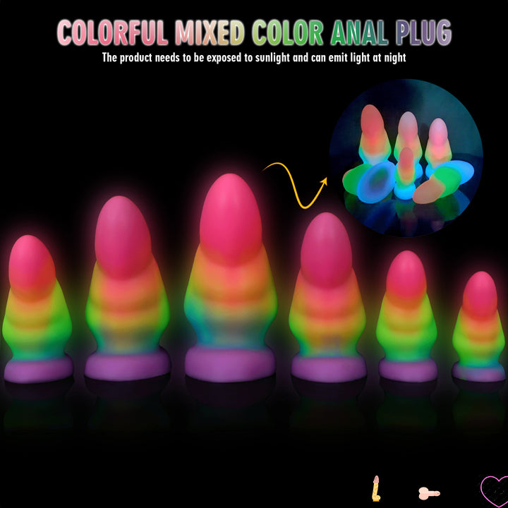 Luminous Large Silicone Butt Plug Dildo