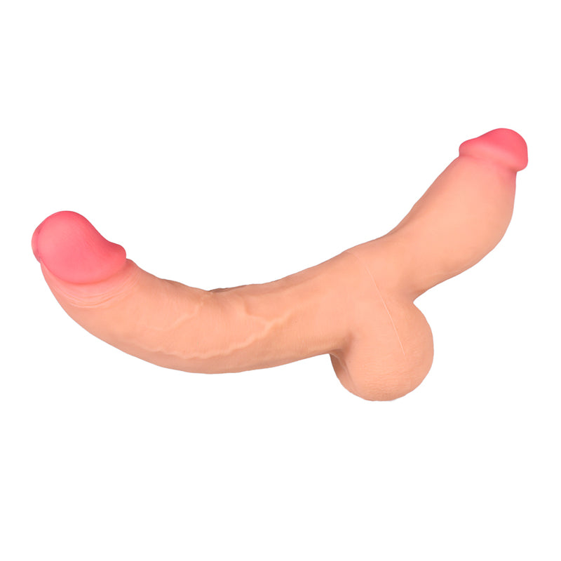 Flesh Double Headed Dildo Wearable Lesbian