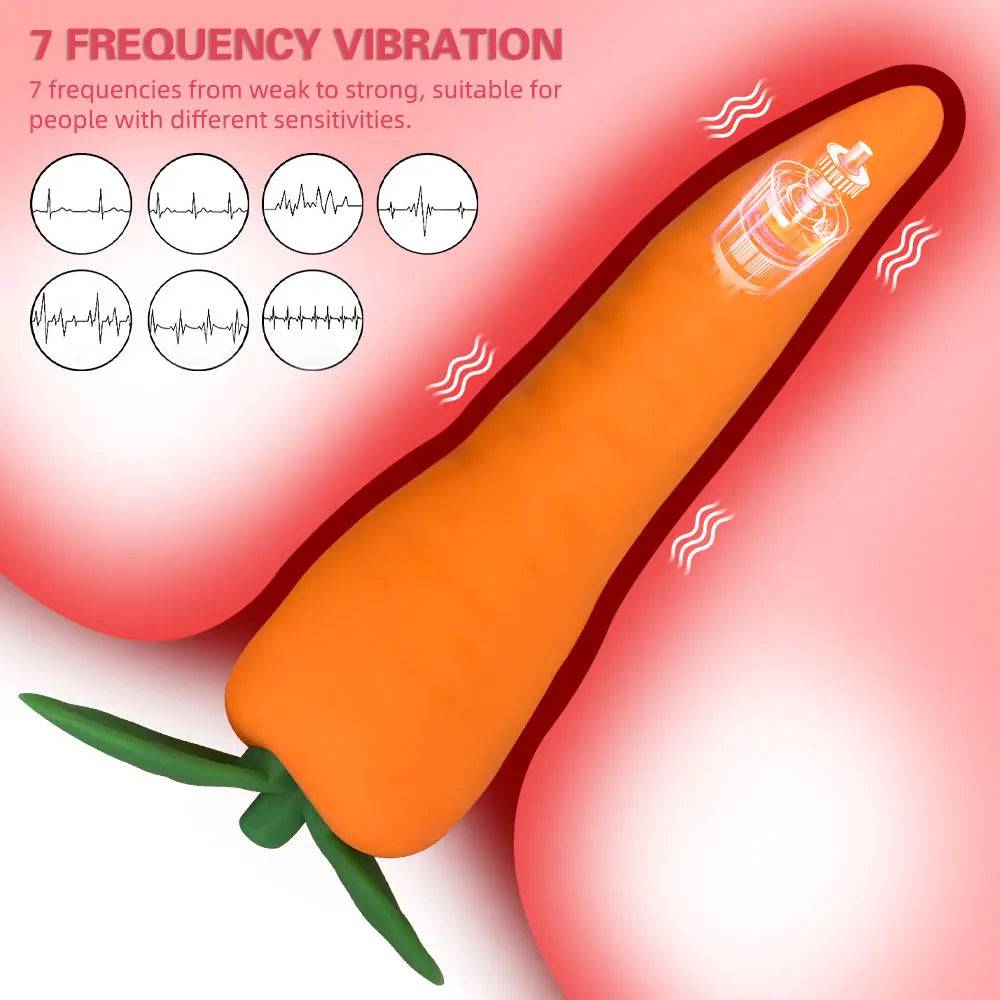 Carrot Dildo G spot Vibrator Discreet Sex Toy