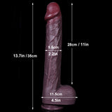 Load image into Gallery viewer, 13.7 Inch Long Black Realistic Dildo