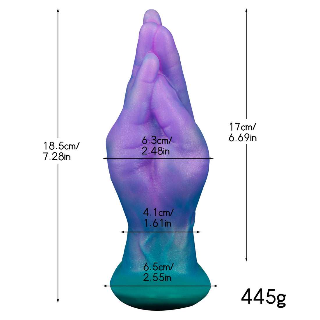 7.28-inch realistic wearable vibrating large anal plug