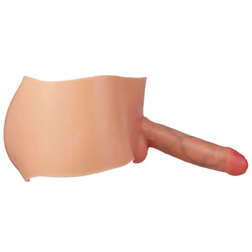 Wearable 8.6 Inch Realistic Uncircumcised Dildo Panties