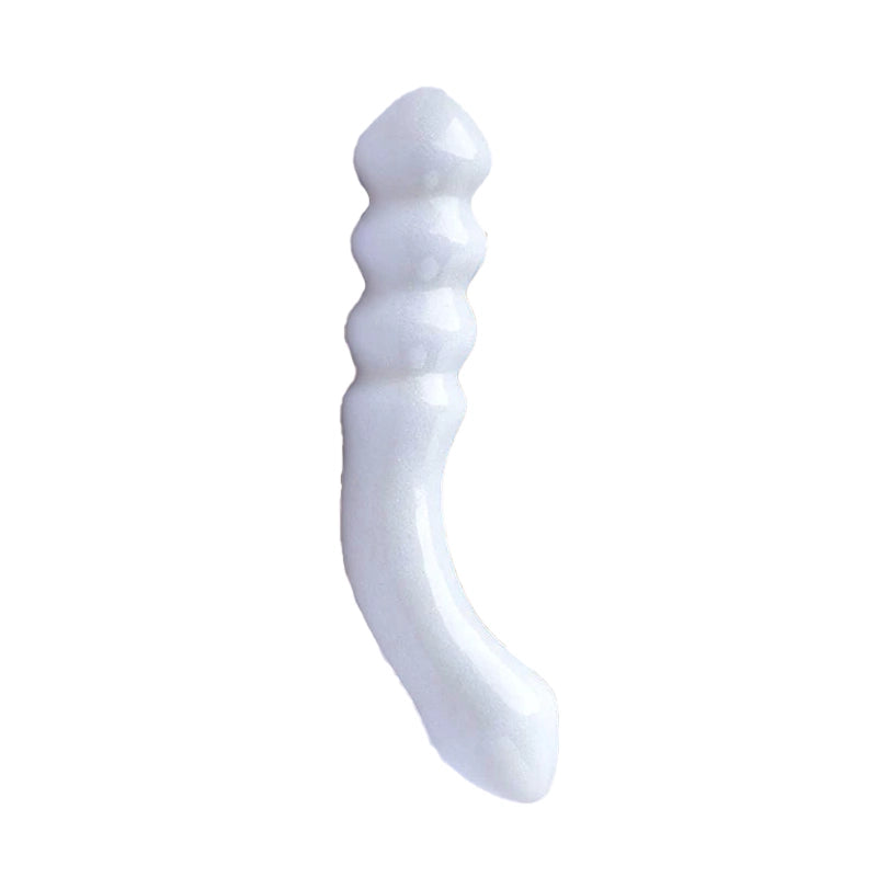 Aventurine Beaded Curved Anal Crystal Dildo