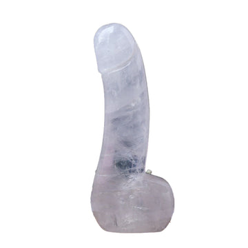 White Jade Quartz gemstone Crystal Dildo