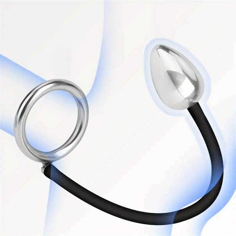 Stainless Steel Cock Ring Butt Plug Male