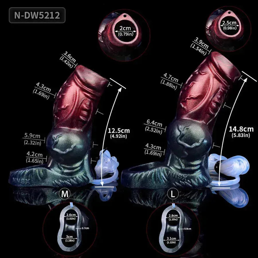 Ejeculating Penis Sheath Silicone Open Penis Sleeve