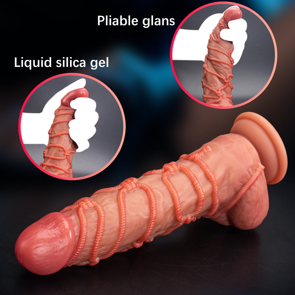 8-Inch Thick Girth Electric Dildo