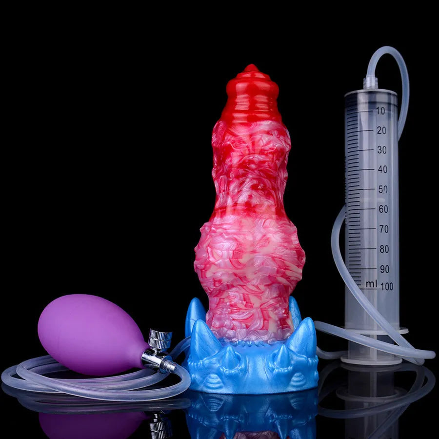 Fantasy Spiked Inflatable Ejaculation Dildo