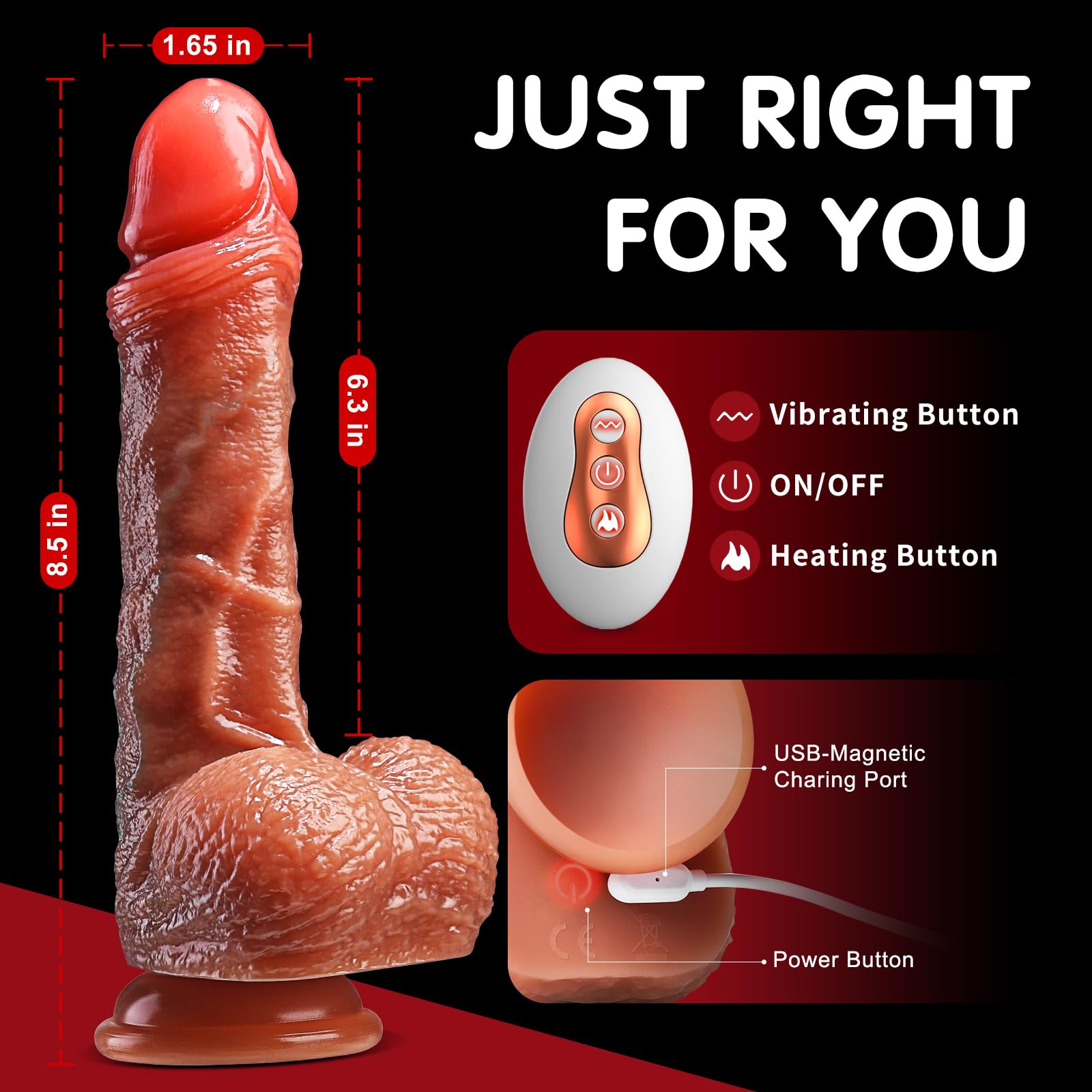 8.5 inch Dildo Remote Control Women Toy