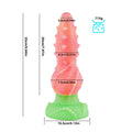 9 Inch Glow In The Dark Spiked Fantasy Knot Dildo - DOG KNOT LUXE