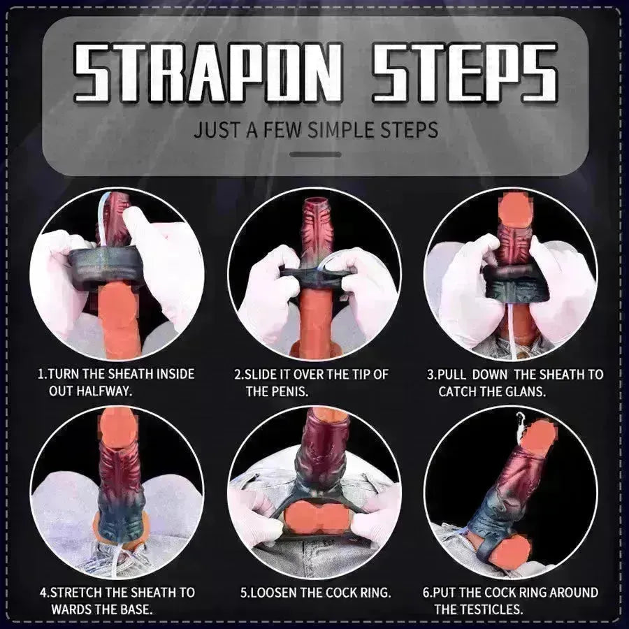 Silicone Knot Squirting Penis Enlargement Sleeve