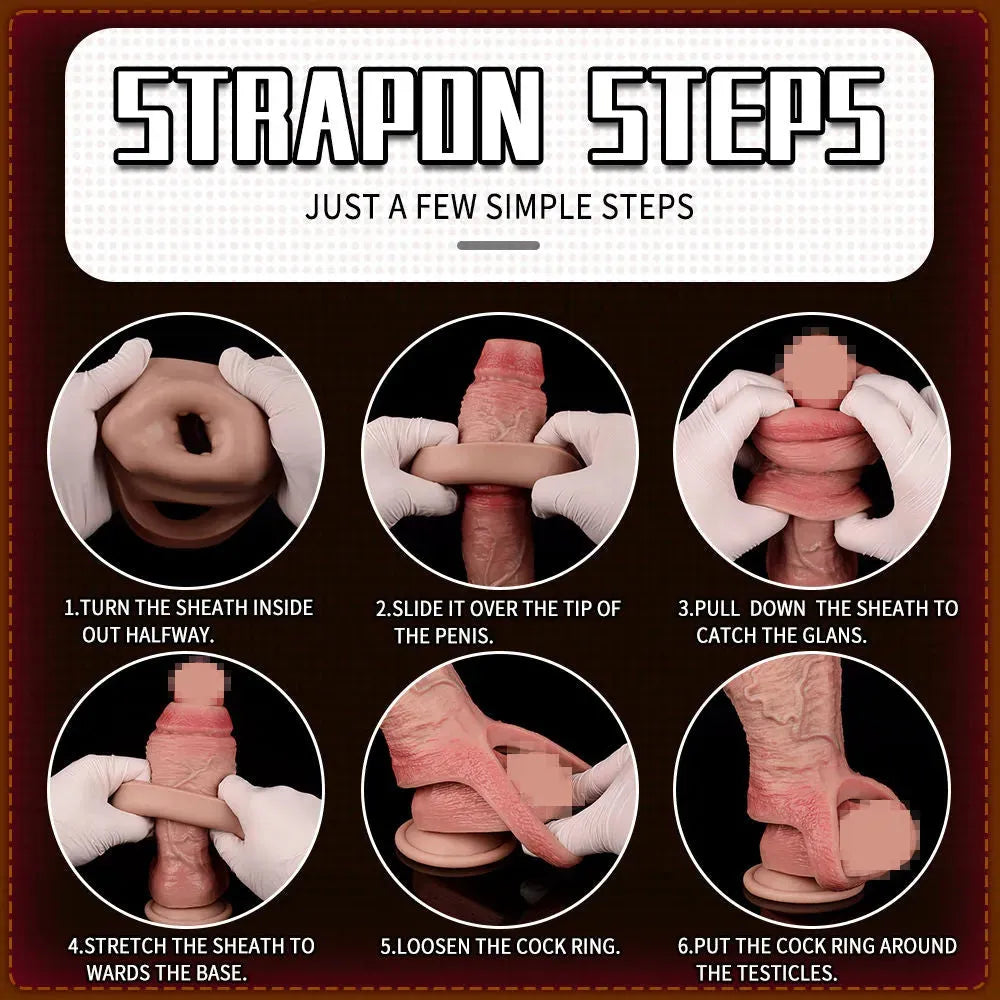 Huge Cock Sleeves Silicone Realistic Penis