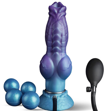 9.6 Inch Purple Gradient Knot Fantasy Ovipositor Dildo