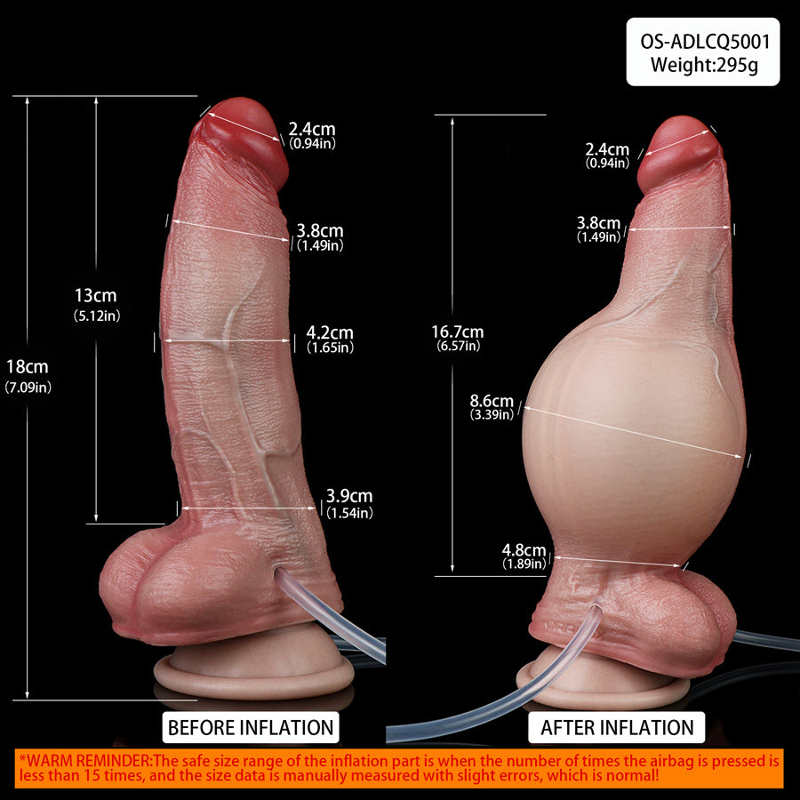 7 inch Real Dildo Inflatable For Ejaculation