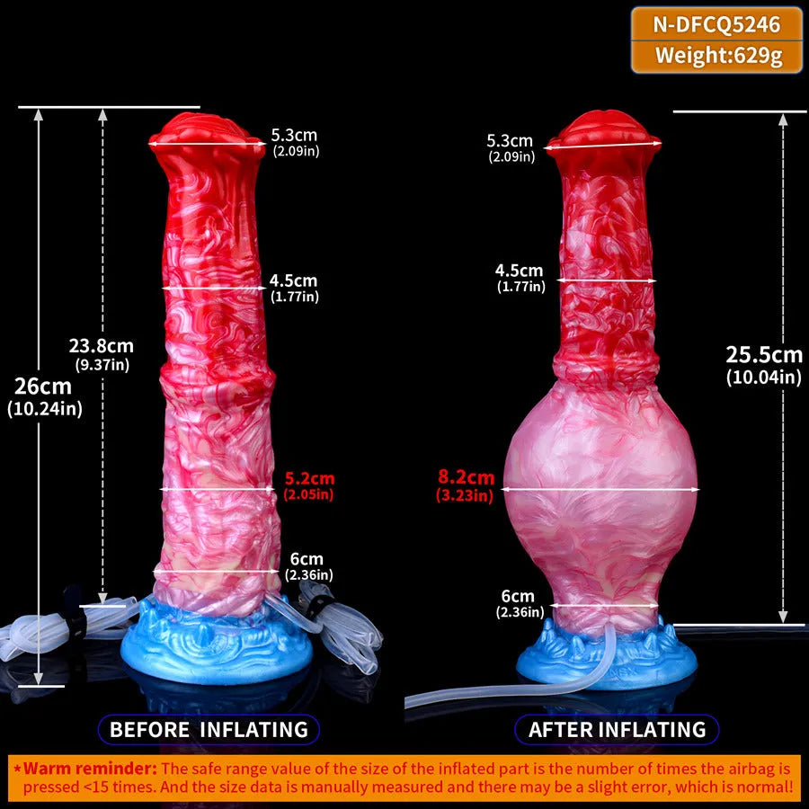 10 Inch Horse Cum Inflatable Dildo