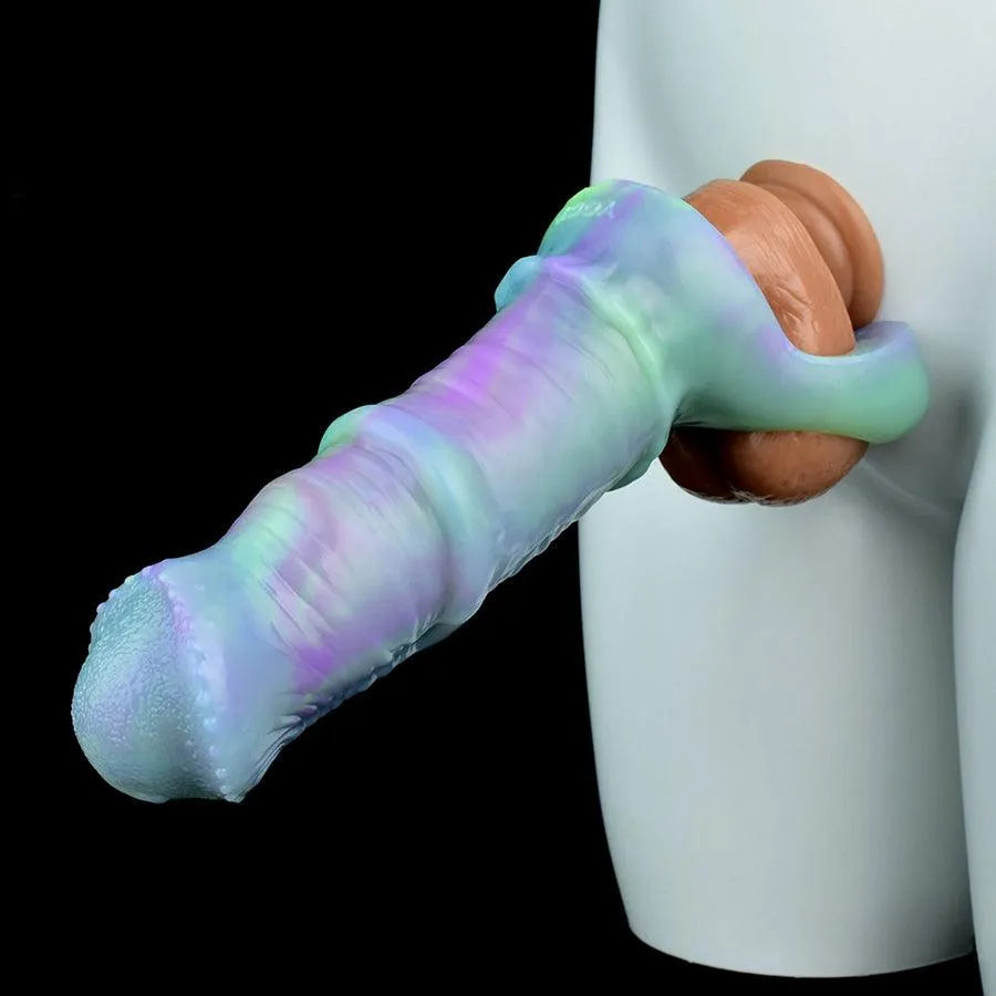 Glow in the Dark 8 Inch Hollow Horse Cock Sleeve