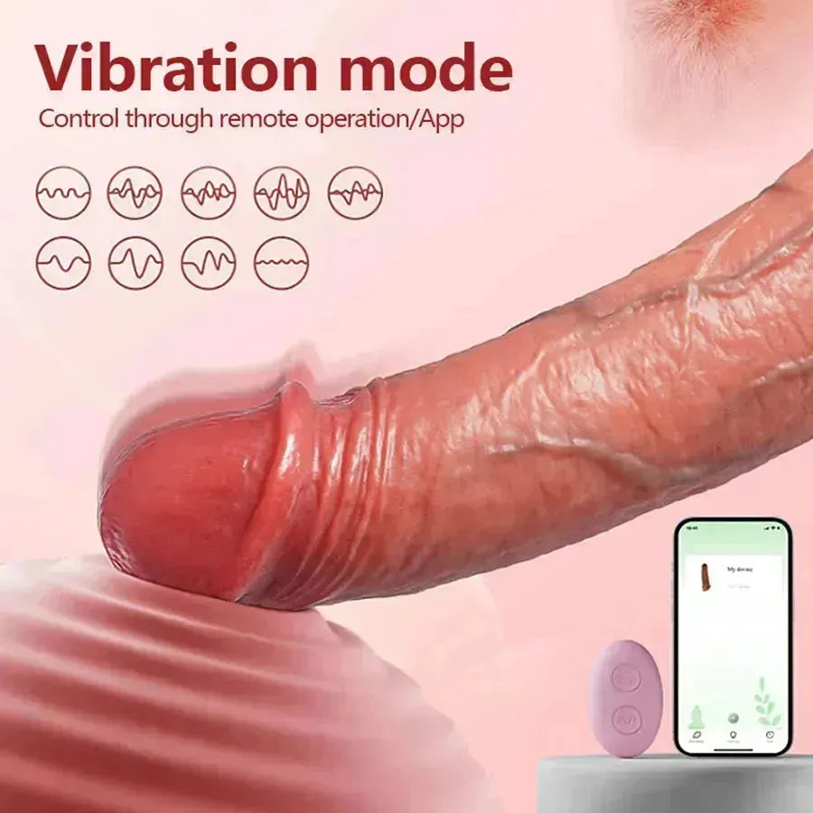 Realistic App Controlled Vibrating Penis Sleeve