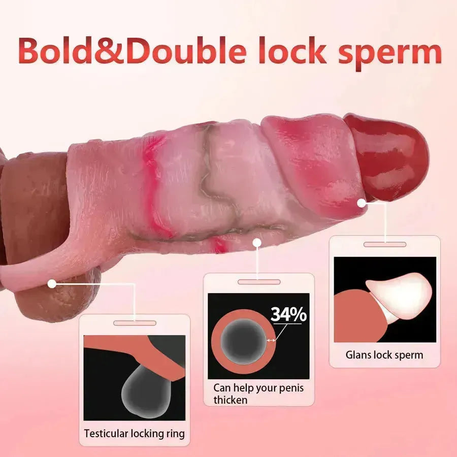 Realistic Wide 4.5 Inch Opening Penis Sleeve
