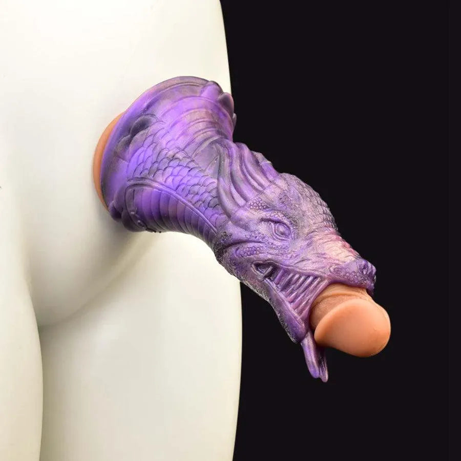 Purple Dragon Open Silicone Penis Sleeve