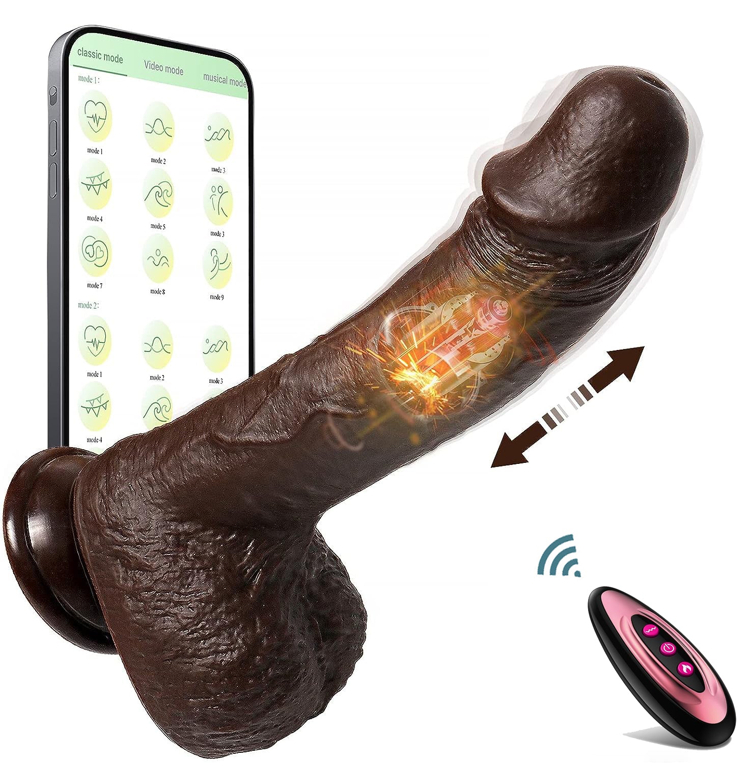 Black Vibrating Dildo APP