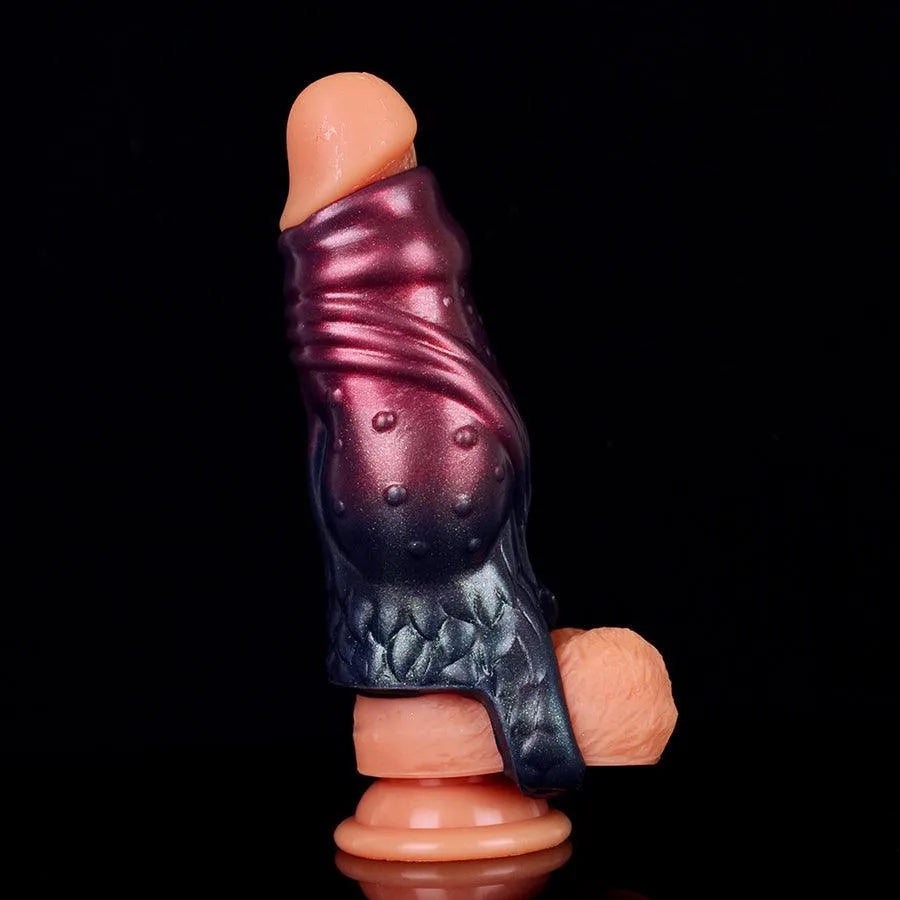Silicone Dot Raised Opening Penis Sleeve