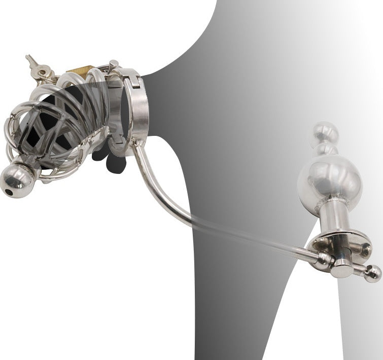 Chastity Cage Urethral Lock Anal Hook