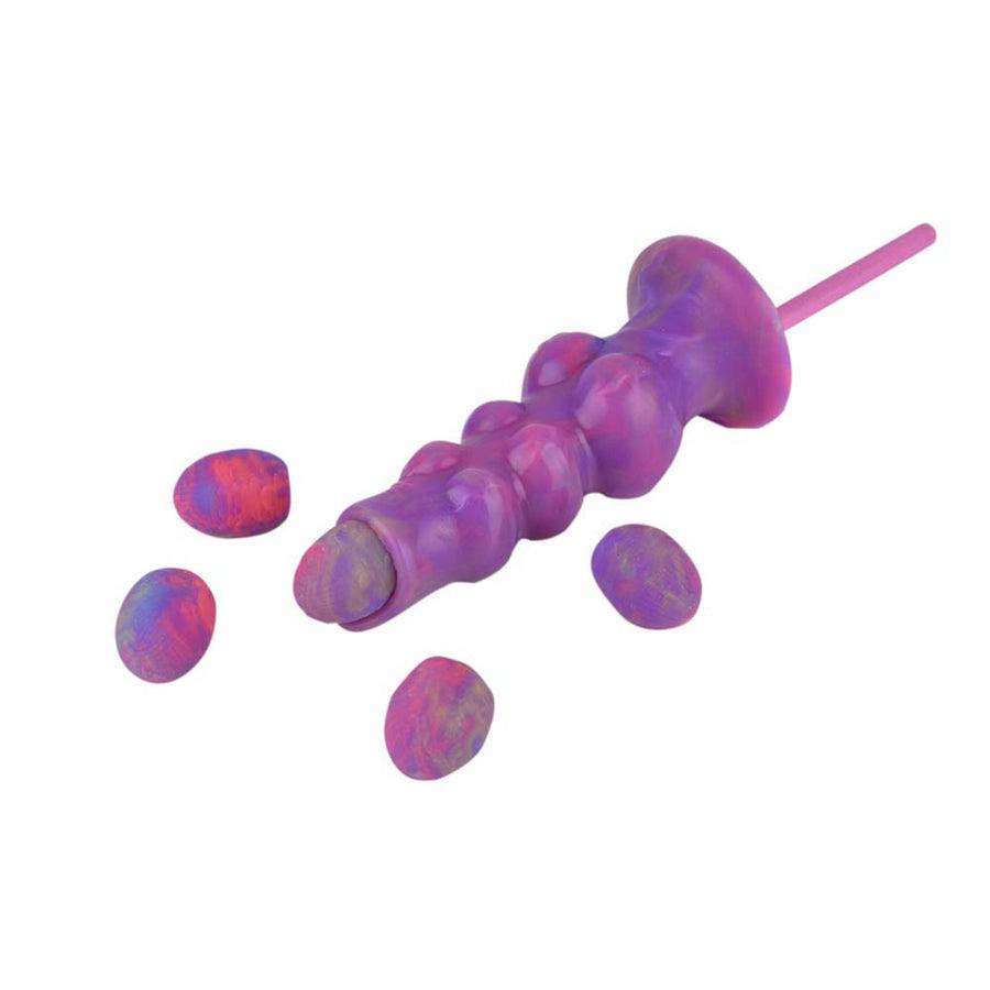 Purple Luminous Egg Silicone Ovipositor Dildo