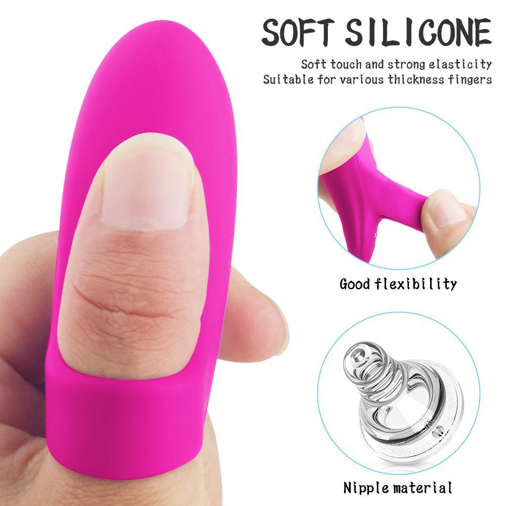 Usb Charge Soft Silicone Finger Vibrator