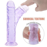 Load image into Gallery viewer, 9.84 Inch Super Suction Purple Transparent Realistic Dildo