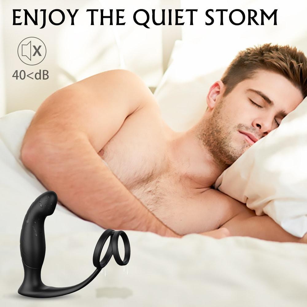 Double Stimulation Prostate Massager With Cock Ring