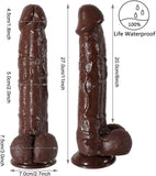 Load image into Gallery viewer, 11 Inch Brown Giant Thick G-Spot Lifelike Suction Cup Dildo