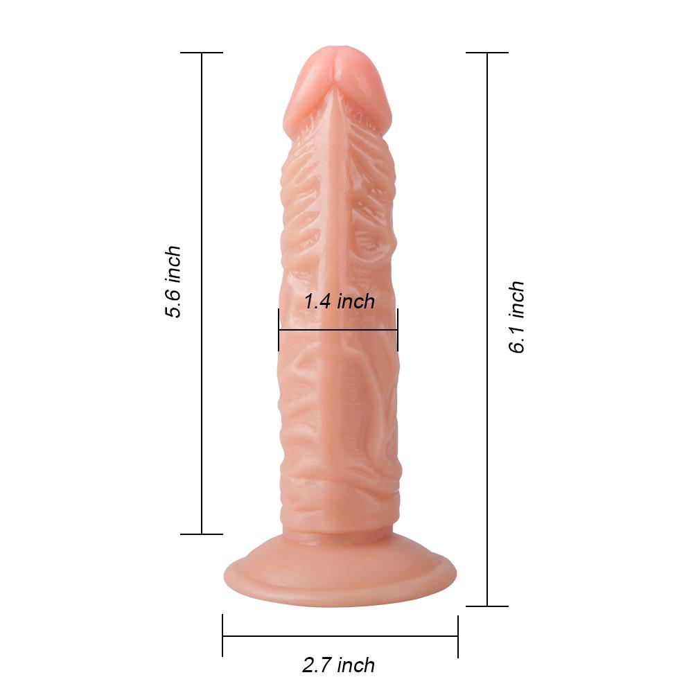 6.1 Inch Realistic Dildo Without Scrotum