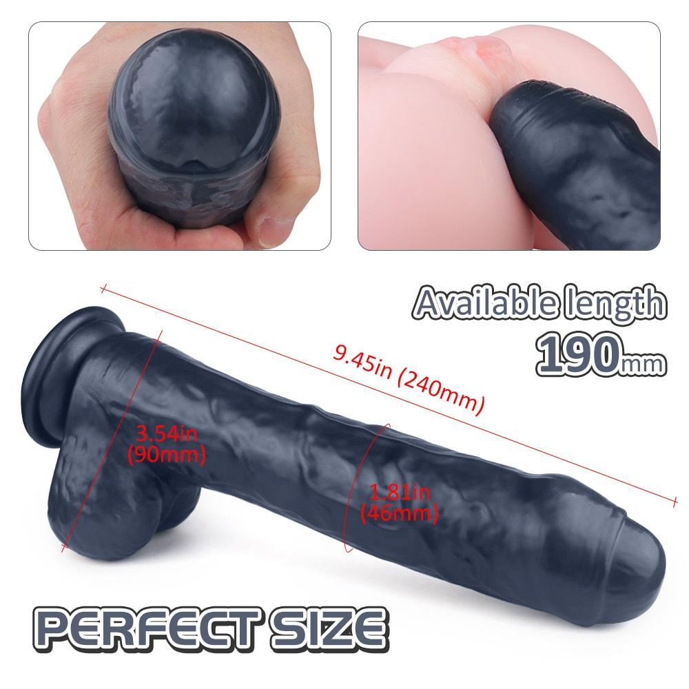 4 Colors 9.45 Inch Powerful Sucker Macho Dildo