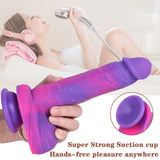 Load image into Gallery viewer, Purple dildo Suction Cup Realistic 8 inch dildos